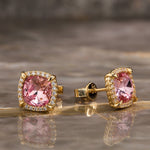 Sterling Silver Cherry Blossom Jewel Earrings In 14K Gold Plated -Created With SWAROVSKI® Crystals