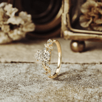Enchanted Vine · 2.0 CT Pear Lab-Grown Diamond Engagement Ring with Leaf & Vine Accent Band in Solid 14K Yellow Gold · (Includes IGI Certification from International Gemological Institute)