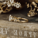 Enchanted Vine · 2.0 CT Pear Lab-Grown Diamond Engagement Ring with Leaf & Vine Accent Band in Solid 14K Yellow Gold · (Includes IGI Certification from International Gemological Institute)