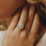 Secret Garden · 2.0 CT Oval Lab-Grown Diamond Ring with Vine Leaf Accent Band & Claw Setting in Solid 14K Yellow Gold · (Includes IGI Certification from International Gemological Institute)