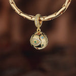 Eternal Safety Tarnish-resistant Silver Dangle Charms In 14K Gold Plated