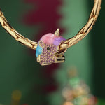 Dreamscape Unicorn Tarnish-resistant Silver Charms With Enamel In 14K Gold Plated