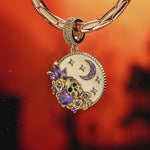 Haunted Moonlit Tarnish-resistant Silver Dangle Charms In 14K Gold Plated