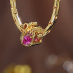 Marquise Solitaire Swan Tarnish-Resistant Silver Charm In 14K Gold Plated