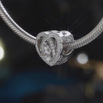 Eternal Love Tarnish-resistant Silver Charms In White Gold Plated