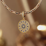 Cathedral Glow Tarnish-resistant Silver Dangle Charms With Enamel In 14K Gold Plated