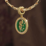 ENFP MBTI Personality Tarnish-Resistant Silver Dangle Charm With Enamel In 14K Gold Plated