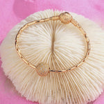 Gentle Waves Tarnish-resistant Silver Charms In 14K Gold Plated