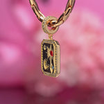 Customizable Engraving A Time Remembered Tarnish-resistant Silver Dangle Charms In 14K Gold Plated