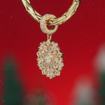 Icy Splinter Tarnish-resistant Silver Dangle Charms In 14K Gold Plated