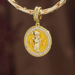 ISTP MBTI Personality Tarnish-Resistant Silver Dangle Charm With Enamel In 14K Gold Plated