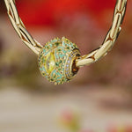 Honey Topaz Sprig Lace Tarnish-resistant Silver Charms In 14K Gold Plated