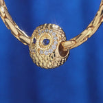 Big Eyes Owl Tarnish-resistant Silver Animal Charms In 14K Gold Plated