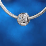 Winter's Flourish Tarnish-resistant Silver Charms In White Gold Plated