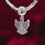 Eternal Guardians Tarnish-resistant Silver Dangle Charms In White Gold Plated