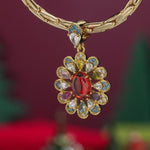 Bloom Vivid Tarnish-resistant Silver Dangle Charms In 14K Gold Plated