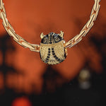 XL Size Patron Saint Tarnish-resistant Silver Charms With Enamel In 14K Gold Plated For Men