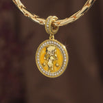 ESFP MBTI Personality Tarnish-Resistant Silver Dangle Charm With Enamel In 14K Gold Plated