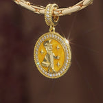 ESTP MBTI Personality Tarnish-Resistant Silver Dangle Charm With Enamel In 14K Gold Plated