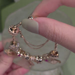 Sterling Silver Blossoming Futures Charms Bracelet Set In 14K Gold Plated (Includes bracelet and all charms shown)