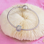 Shimmering Starfish Tarnish-resistant Silver Charms In White Gold Plated