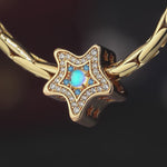 Moonstone Starfish Tarnish-resistant Silver Charms In 14K Gold Plated