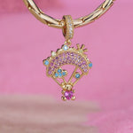 Free Paragliding Tarnish-resistant Silver Dangle Charms In 14K Gold Plated