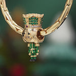 Green Nutcrackers Tarnish-resistant Silver Charms With Enamel In 14K Gold Plated