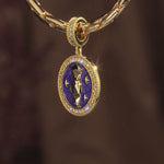 INTJ MBTI Personality Tarnish-Resistant Silver Dangle Charm With Enamel In 14K Gold Plated