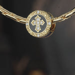 XL Size Imperial Medal Tarnish-resistant Silver Charms With Enamel In 14K Gold Plated For Men