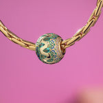 Dragon's Realm Tarnish-resistant Silver Charms With Enamel In 14K Gold Plated