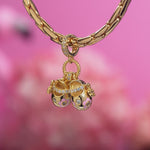 Adorable Baby Shoes Tarnish-resistant Silver Dangle Charms With Enamel In 14K Gold Plated