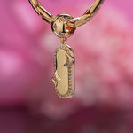 Customizable Engraving Stardust Tarnish-resistant Silver Dangle Charms In 14K Gold Plated