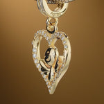 Smiling Angel Tarnish-resistant Silver Dangle Charms In 14K Gold Plated