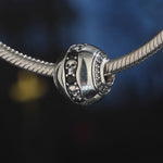 Sterling Silver Skull's Bite Charms In Blackened 925 Sterling Silver