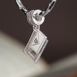 Dream Big, Fly High Tarnish-resistant Silver Dangle Charms In White Gold Plated