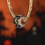 XL Size Tarnish-resistant Silver Charms With Enamel In 14K Gold Plated For Men