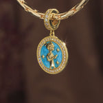 ESTJ MBTI Personality Tarnish-Resistant Silver Dangle Charm With Enamel In 14K Gold Plated
