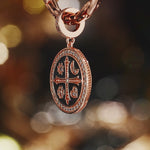 Guardian Glory Black Tarnish-resistant Silver Dangle Charms With Enamel In Rose Gold Plated