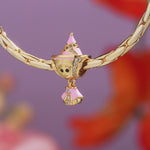 Pink Enchanted Fairy Godmother Tarnish-Resistant Silver Charm In 14K Gold Plated