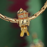 Majestic Presence Tarnish-resistant Silver Charms With Enamel In 14K Gold Plated