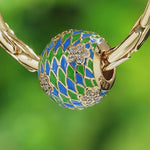 Summer Night Breeze Tarnish-resistant Silver Charms With Enamel In 14K Gold Plated