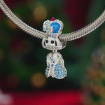 King's Blessing Tarnish-resistant Silver Charms With Enamel In White Gold Plated