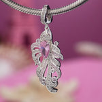 Colorful Guppy Tarnish-resistant Silver Dangle Charms In White Gold Plated