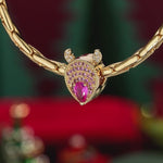 Fairy Reindeer Tarnish-resistant Silver Charms In 14K Gold Plated