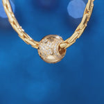 Ice Blossom Tarnish-resistant Silver Charms In 14K Gold Plated