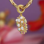 Coral Reef Pearl Tarnish-Resistant Silver Charm In 14K Gold Plated