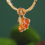 Clownfish and Seashell Tarnish-resistant Silver Dangle Charms with Crystal from Swarovski In 14K Gold Plated