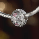 Infinite Love Tarnish-resistant Silver Charms In White Gold Plated