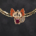 Lovely Axolotl Birthstone Tarnish-resistant Silver Charms With Enamel In 14K Gold Plated - Heartful Hugs Collection